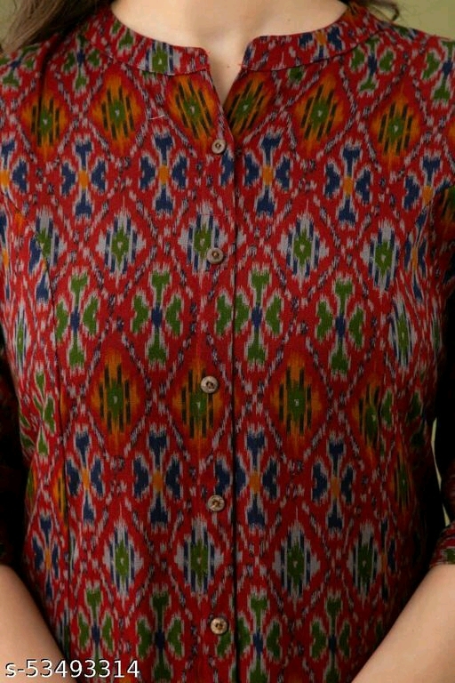 Printed Kurti - Chiffon, M - Xxl | 54" Length, 3-4th Sleeve Style, Washable, Versatile For Casual, Formal, Daily, Party, And Ethnic Wear