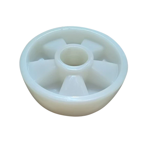 Hand Pallet Nylon Wheel 180x50 - Nylon Material, 180 X 50 Mm Size, White Color | 47 Bearing Size 6204, Industrial Application For Pallets