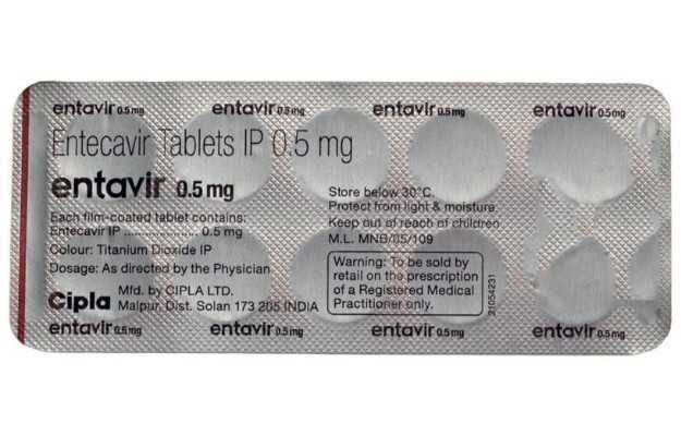 Entavir Entecavir 05 Mg To 1.0 Mg General Medicines