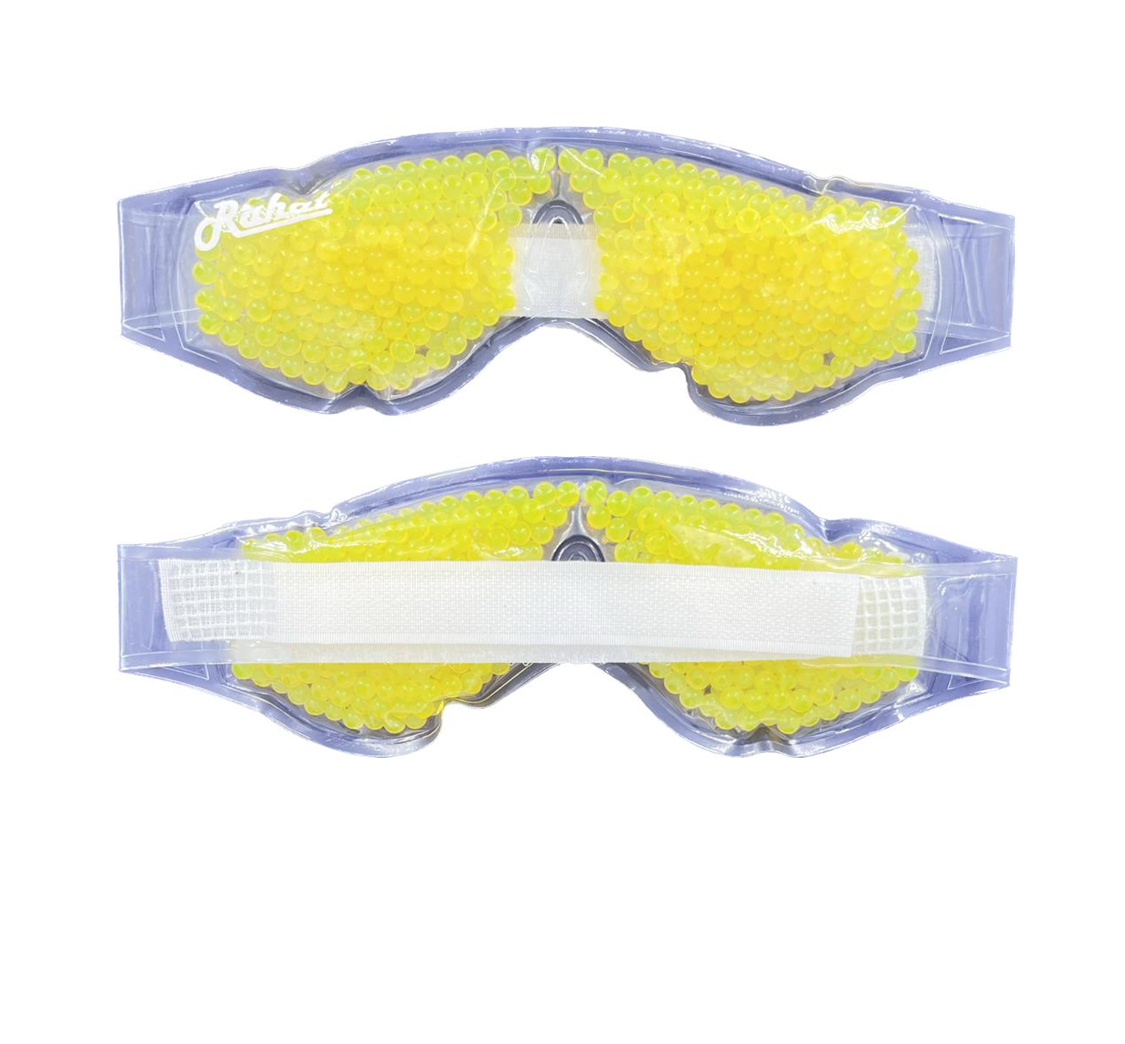 Cooling Gel Beads Eye Mask - Antifreeze Silica Gel 670x85 Mm Yellow | Waterproof Safe To Use Ideal For Men & Women Personal Care
