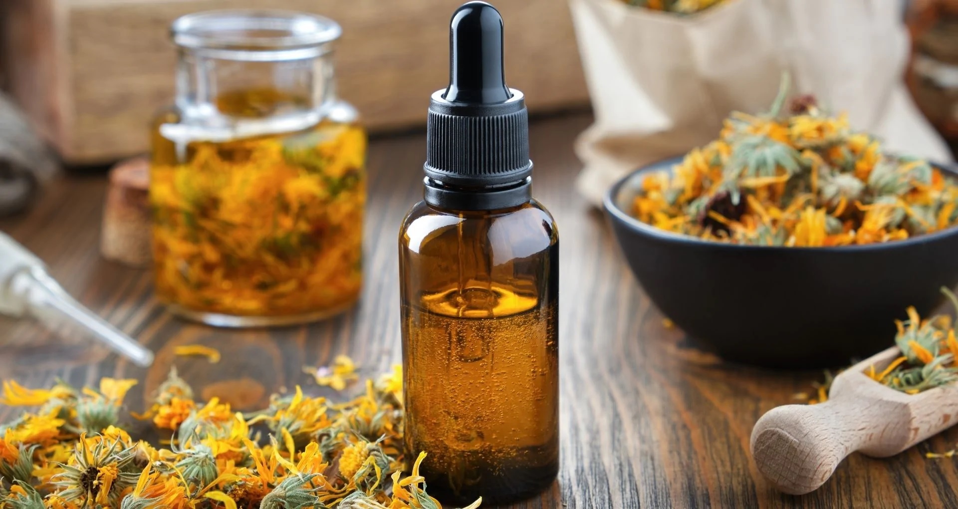 Calendula Oil - Cosmetic Grade Herbal Extract, 2-year Shelf Life, Antifungal & Anti-inflammatory Properties, Ideal For Skin Health & Moisturization
