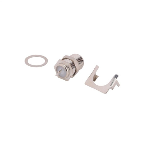 F Type Connector U Clip - Pc Material, White Color, 50 Ohm Impedance, Suitable For Cat 5e Cable, Features Steel Shielding And S-video Connector