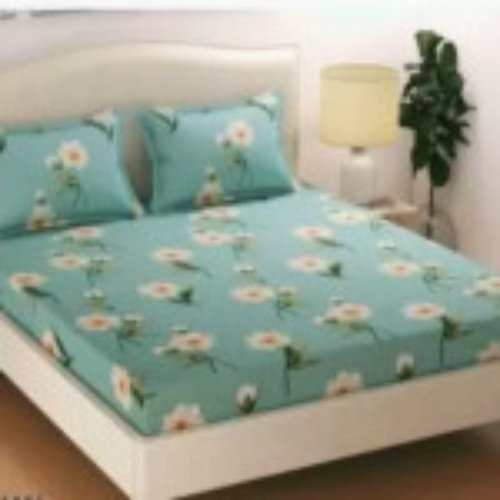 Multi Color Microfiber King Abstract Fitted Bedsheet