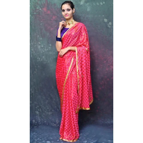 कैज़ुअल लेडीज़ प्रिंटेड सिल्क साड़ी