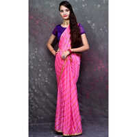 कैज़ुअल लेडीज़ पिंक सिल्क साड़ी