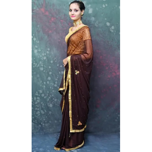 Ladies Net Saree - Lightweight Net Fabric, Elegant Party Wear With Trendy Designs And Versatile Occasions