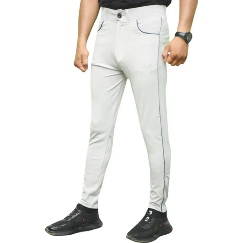 Men Polyester White Track Pant - Polyester Material Various Sizes Available Classic White Color | Soft Elasticated Waistband Washable With Pocket
