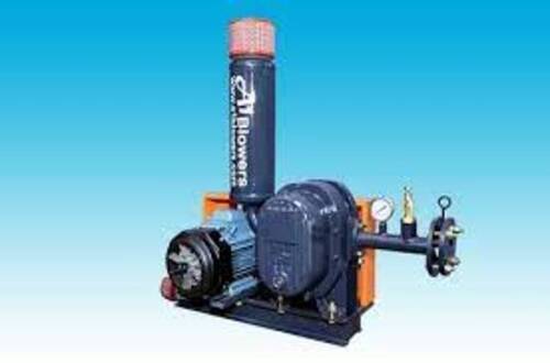 Air Root Blower - Steel Material, Medium Pressure, Electric Power Source, Blue Color | Warranty Included, Reliable Performance