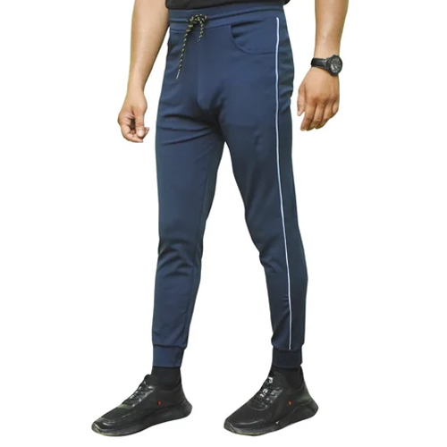 Men Polyester Blue Track Pant - Polyester Material, Adjustable Waist Size, Two Side Pockets | Odor-free, Soft, Sweat-absorbing Fabric, Versatile For All Seasons
