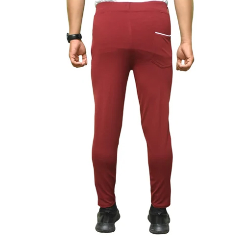 Washable Men Polyester Maroon Track Pant