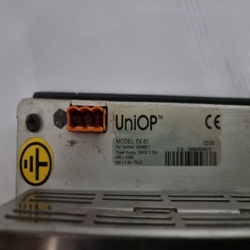 Uniop Ek-51 6za962-7 Operator Panel