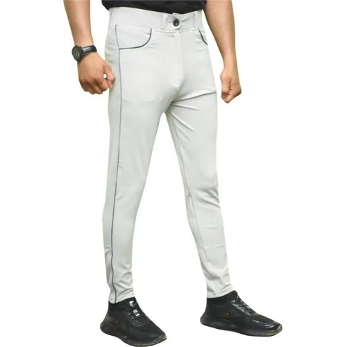 White Men Regular Fit Cotton Lower
