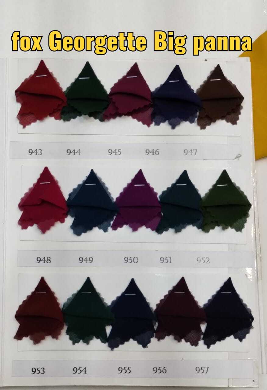 Fox Georgette Fabric - Multicolor, Plain Texture For Party Wear | Quick Dry, Machine Washable, Ideal For Sarees And Bridal Lehenga