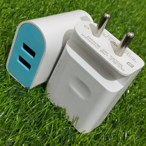डुअल USB चार्जिंग एडॉप्टर बॉडी मटेरियल: प्लास्टिक