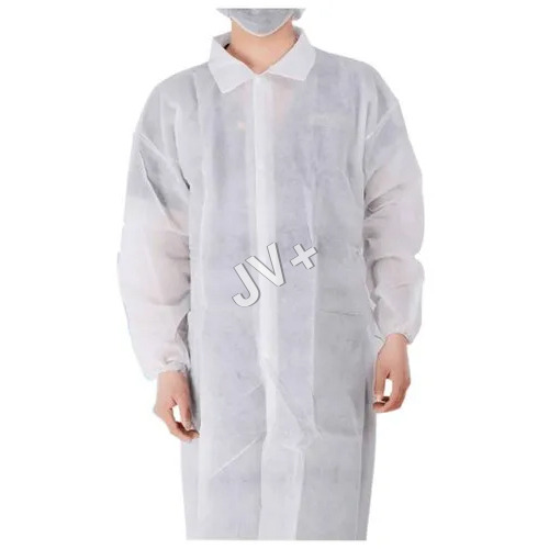 Disposable Lab Coat - Medical Grade, White Color | Sterilized, Cuffed, Disposable