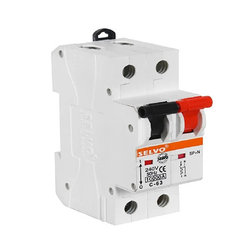 व्हाइट सेल्वो C-63a सिंगल पोल न्यूट्रल Mcb