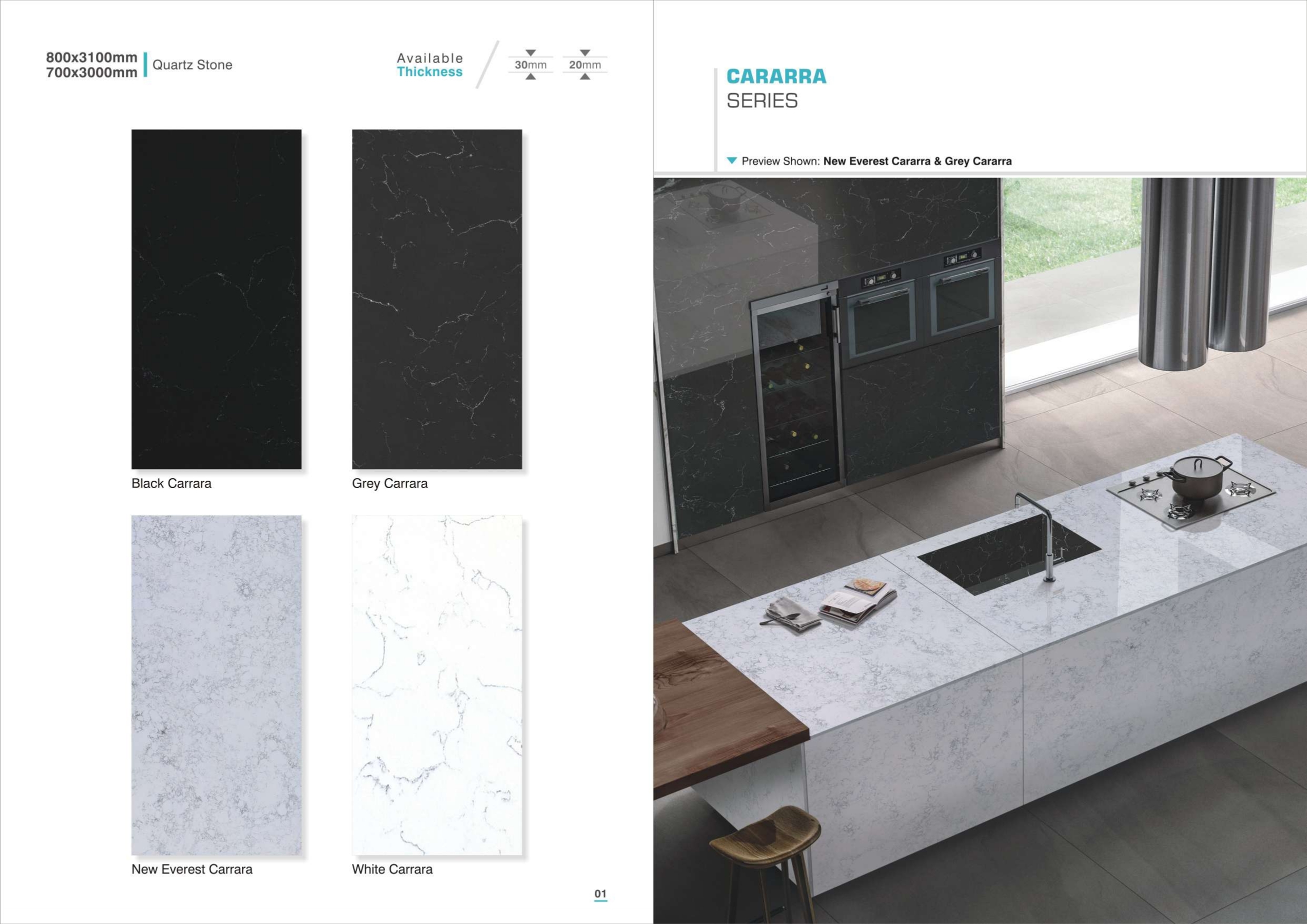 Quartz Stone Size: Big Slab Size