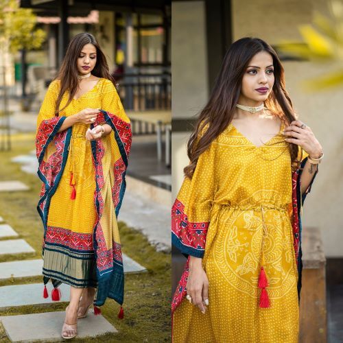 Ladies Kaftan - Luxurious Cotton, Flowy Design , Elegant Pattern And Versatile Wear