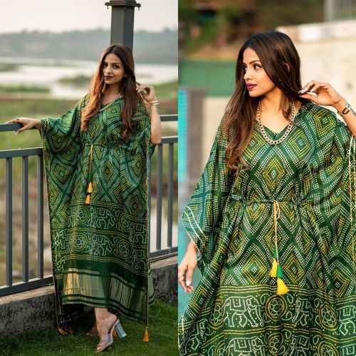 Ladies Kaftan - Luxurious Cotton, Flowy Design , Elegant Pattern And Versatile Wear