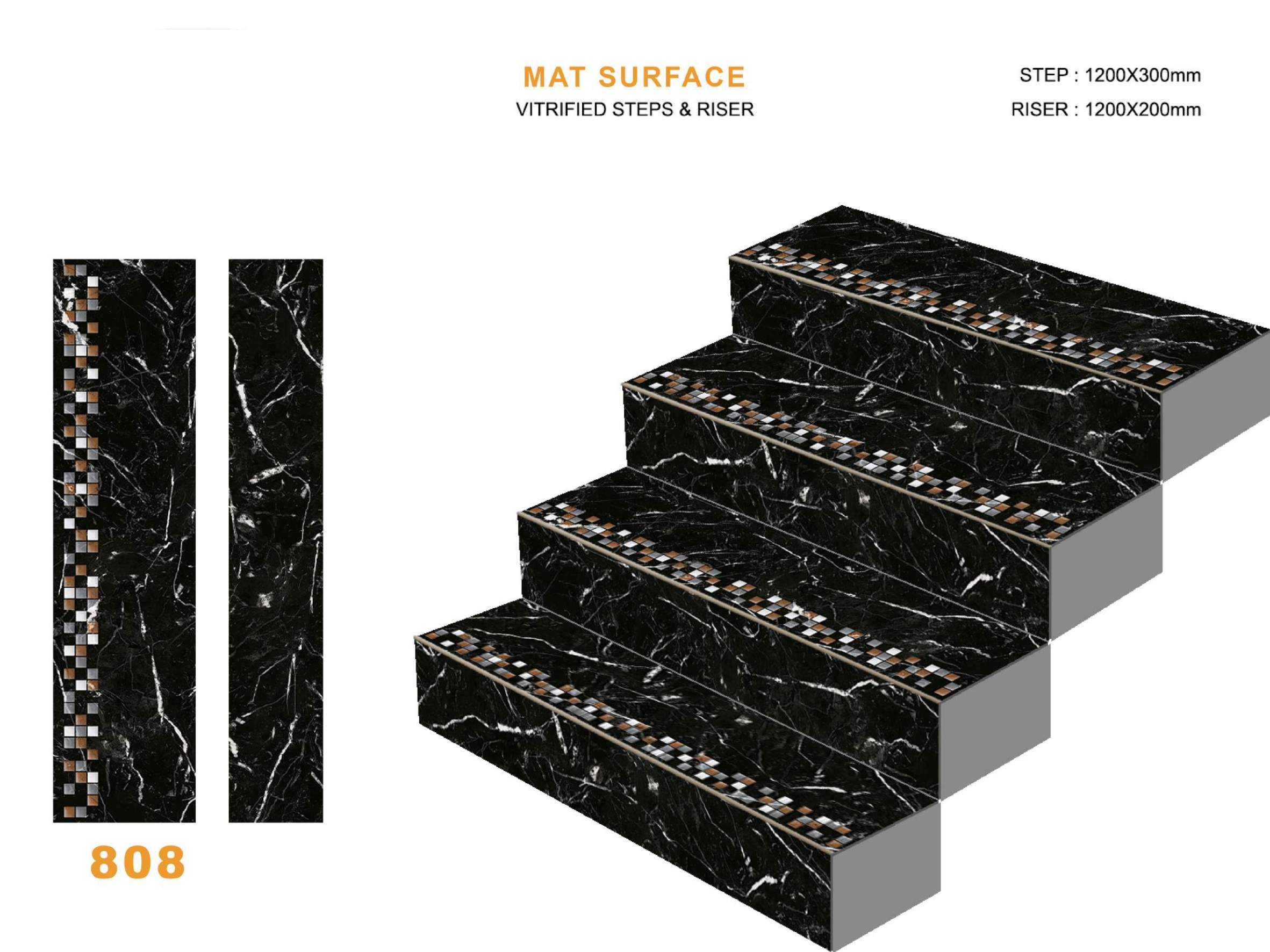 Riser Tile Application: Staiecase