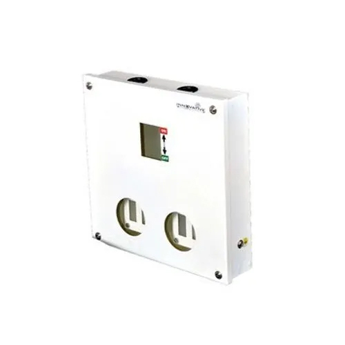 2 Way Metal AC Box - Powder Coated, Square Design, White Finish | Surface Mounting, IP44 Rating, Available in Single or Three Phase
