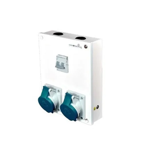 व्हाइट 2 सॉकेट पीवीसी एसी बॉक्स