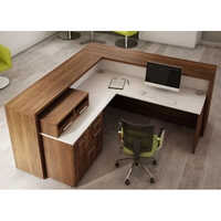 ब्राउन डिज़ाइनर ऑफिस रिसेप्शन टेबल