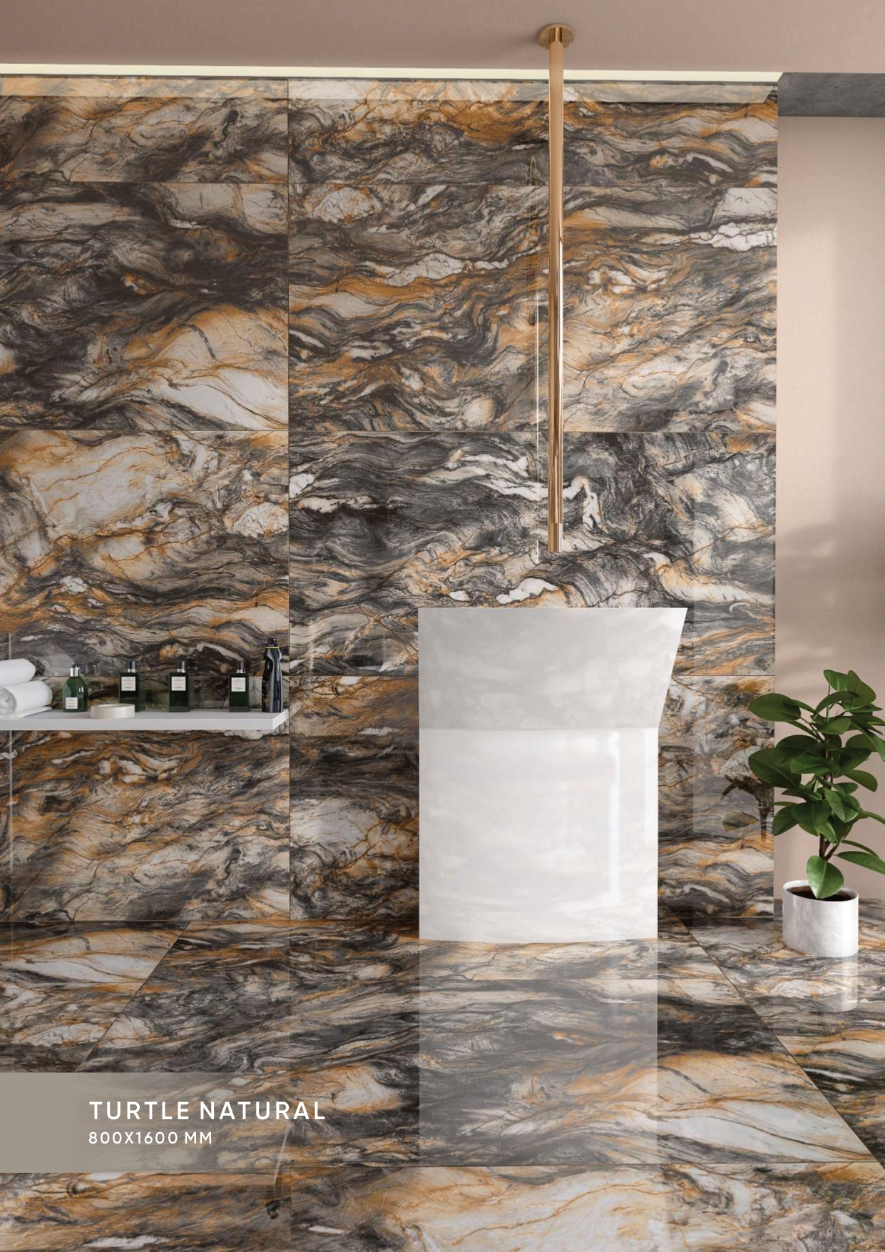 Porcelain Floor Tile - 80x160 Cm, 9 Mm Thick | 21 Pieces Per Box, 54-55 Kg Weight, 27.55 Sq.ft Coverage