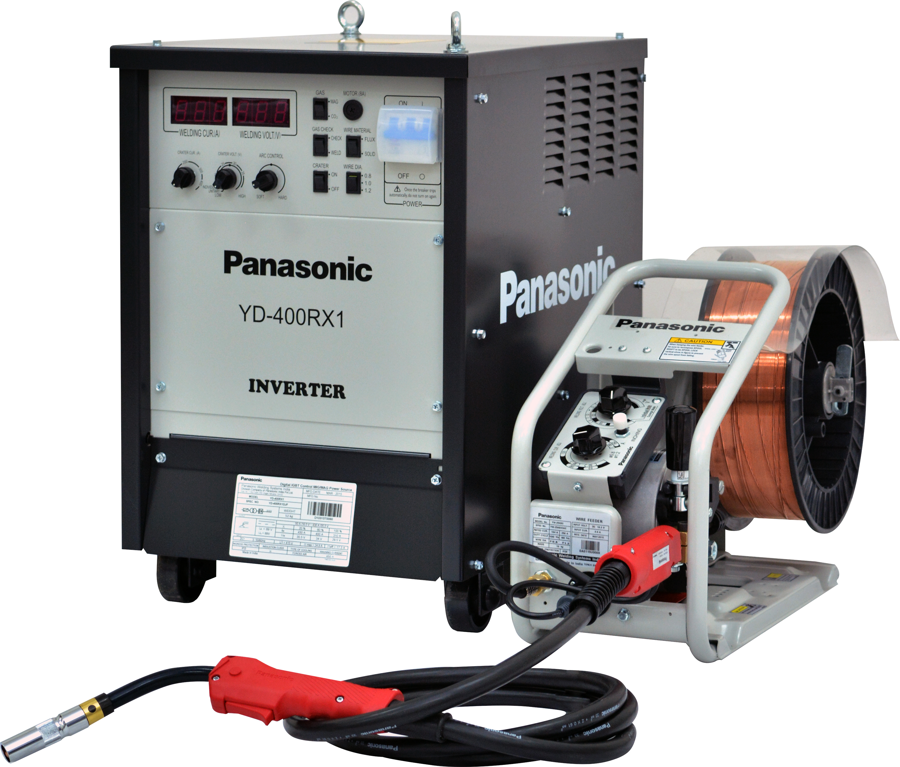 Panasonic Yd-400rx1 Igbt Controlled Mig Mag Co2 Welding Machine Input Current: 415v