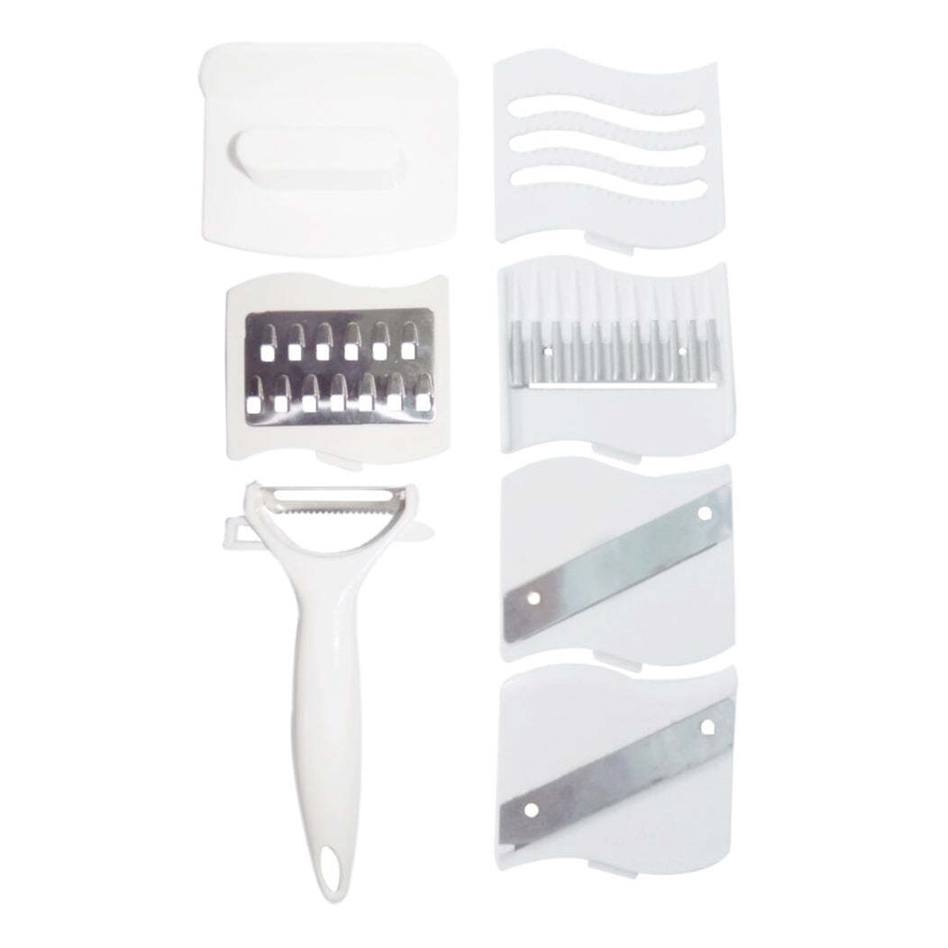 10 In 1 Multifunctional Vegetable Fruits Cutter/slicer Shredder With Rotating Drain Basket - Plastic Material, Medium Size, Multi-colored Design | Automatic Rotation, Integrated Finger Protection, Easy Cleaning