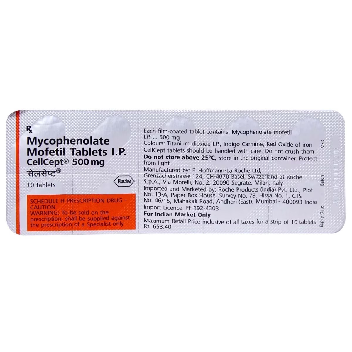 Mycophenolate Mofetil Tablets Store Below 30a C