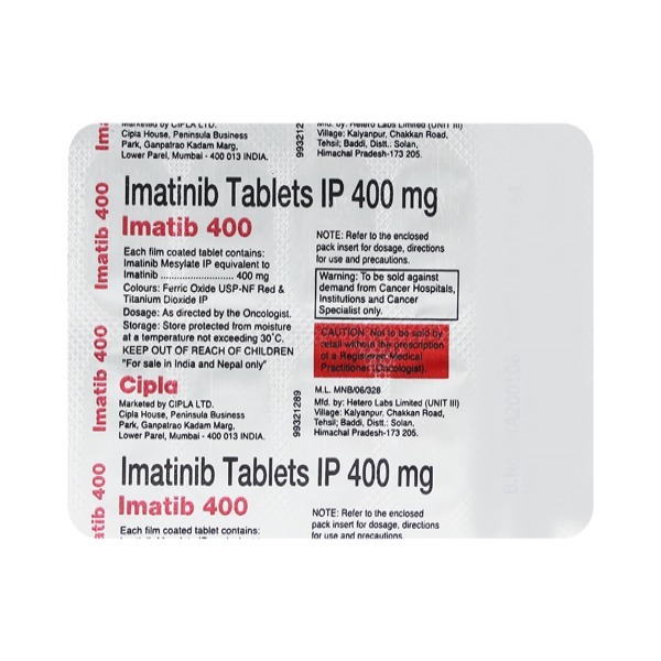 Imatib Tablets Store Below 30a C