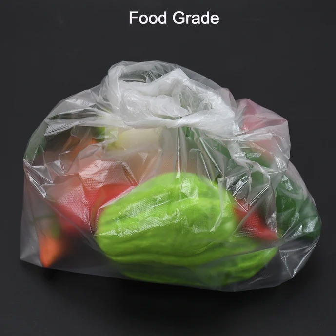 5220 Food Preservation Bag - 23x8x4cm, Transparent Plastic Polythene | 50pcs, Durable Lightweight Design, Easy Open Dot Pattern, Ideal For Meat, Fish, Vegetables, And Snacks