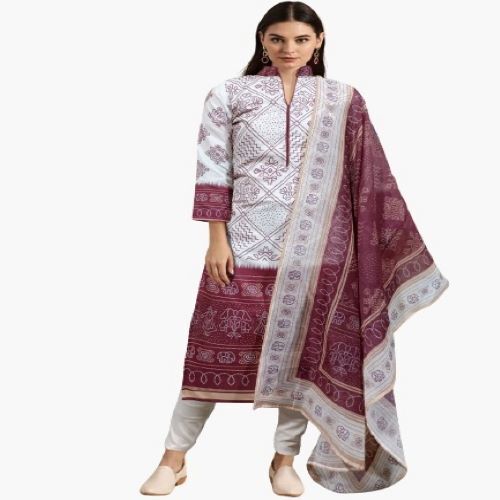 Polki Kurti Full Set - Poli Riyon & Lycra Fabric, 46-48 Inches Length, Digital Print Design, Includes Luggage & Dupatta