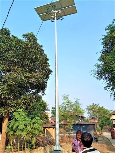 Solar Street Light - Mild Steel, Custom Size, Customized Color | 12W LED Luminary, Automatic Switch, Operates Dusk to Dawn
