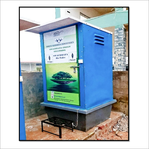 FRP Bio Toilet - Rectangular 500L Modular Unit, Blue Finish - Ready to Use, Deck Mounted