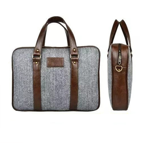 Leather And Cotton Adjustable Office Hand Bag Gender: Unisex