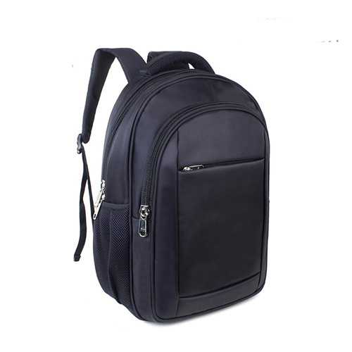 Black Laptop Backpack - Leather Material, Customized Size | Moisture Proof Protection