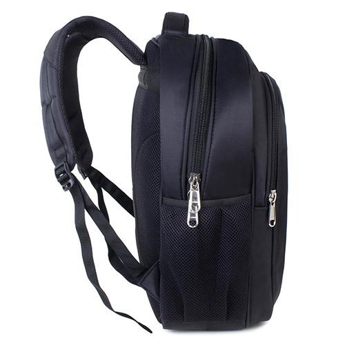 Black Laptop Backpack - Leather Material, Customized Size | Moisture Proof Protection