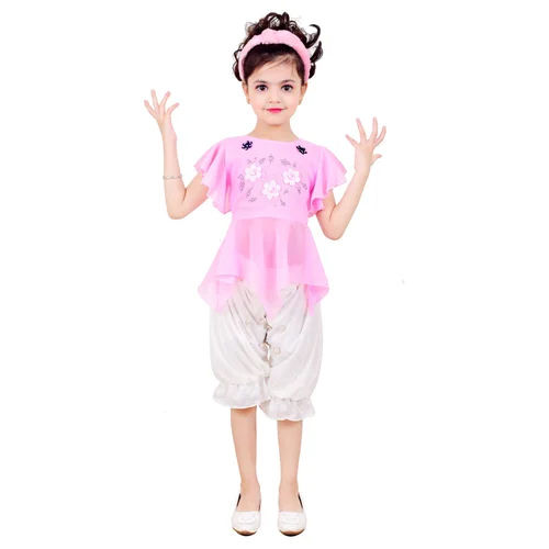 Pink And White Fashion Kids Dresses