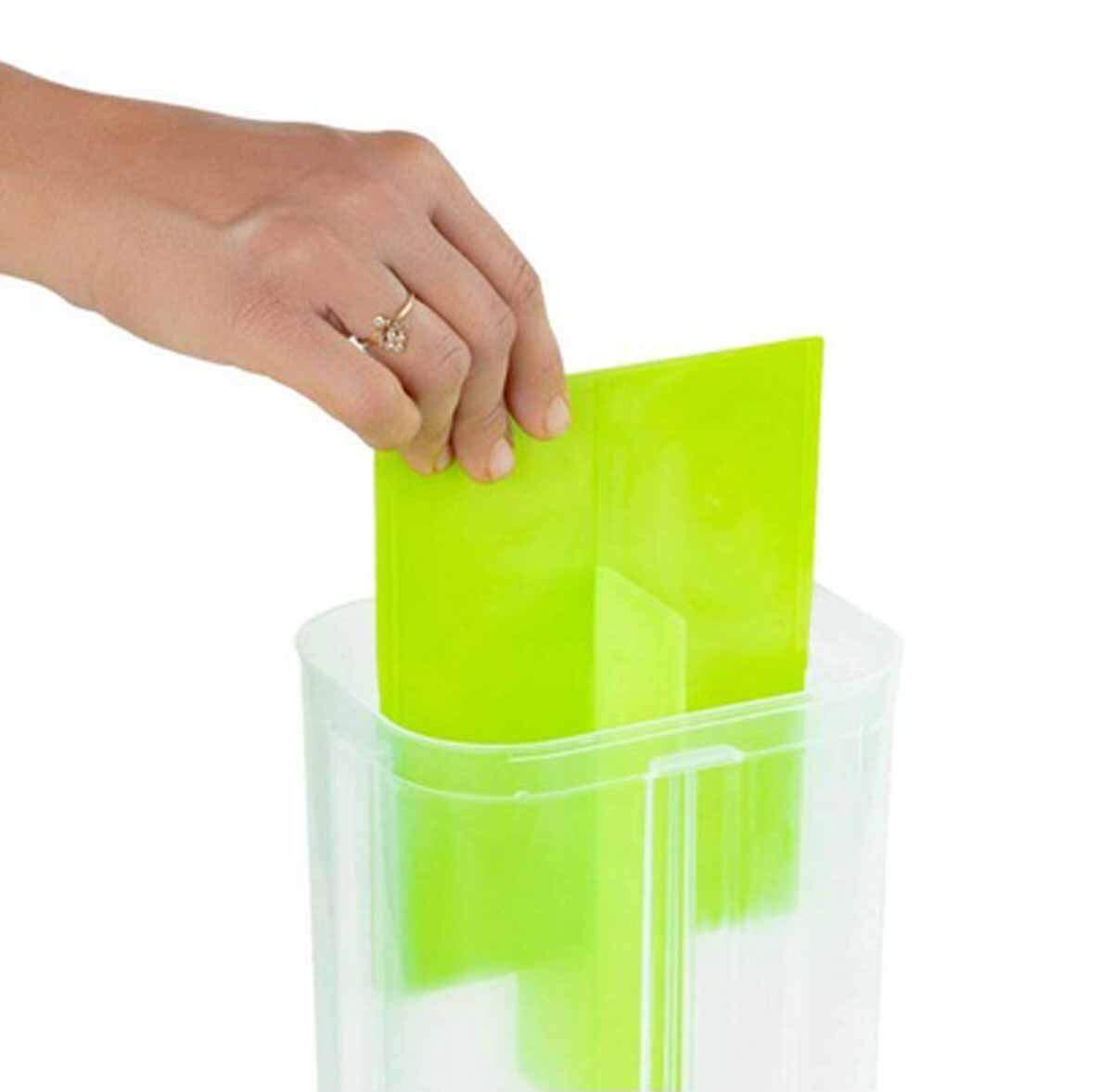 4 Section Food Storage Jar - Non-toxic Abs Plastic, 2000ml | Airtight Clip Lock, Multi-color, Easy To Clean, Freezer & Microwave Safe