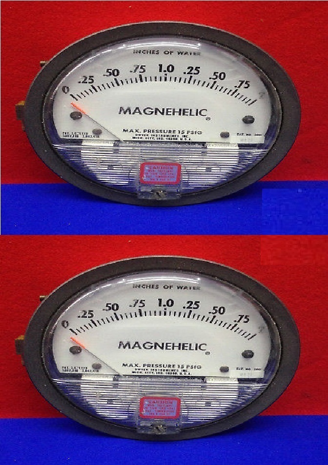 Dwyer Magnehelic Differential Pressure Gauge - 4 Inch Dial Face Metal Alloy Construction | Accurate Measurement For Filter Monitoring & Air Velocity Applications Lightweight And Shock Proof Design Multi-range Compatibility