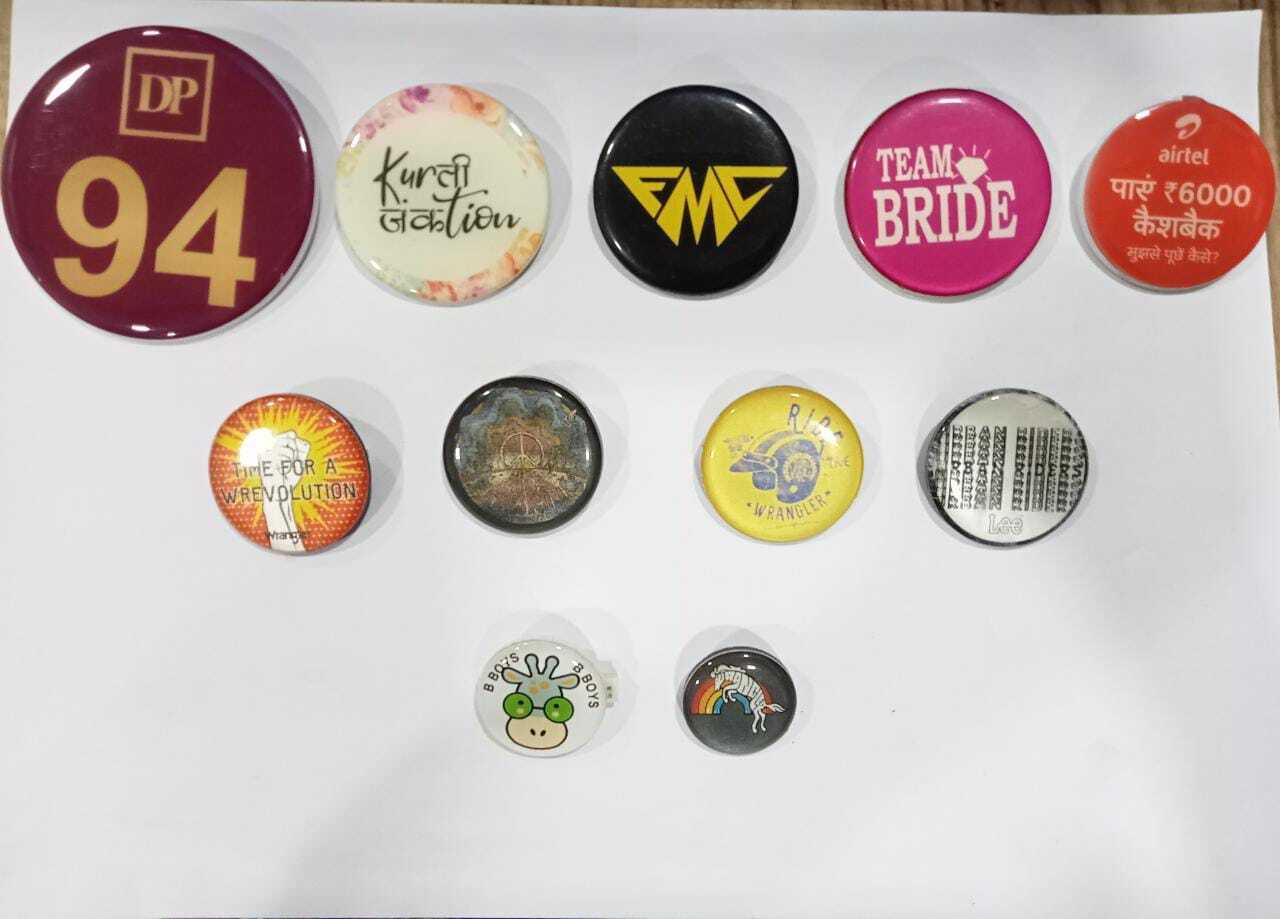 Printed Pocket Badges - Acrylic Material Rectangular Shape Multicolor Design | Customizable Pin Badges Available In 5+ Varieties