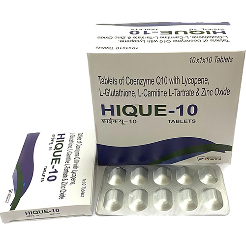 Tablets Of Coenzyme Q10 With Lycopene L-Glutathione L-Carnitine L-Tartrate And Zinc Oxide General Medicines