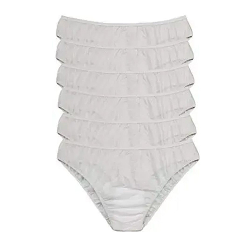 White Disposable Panty - Plastic Material Non Woven Fabric Color White | Good Quality For Commercial Hospital Use