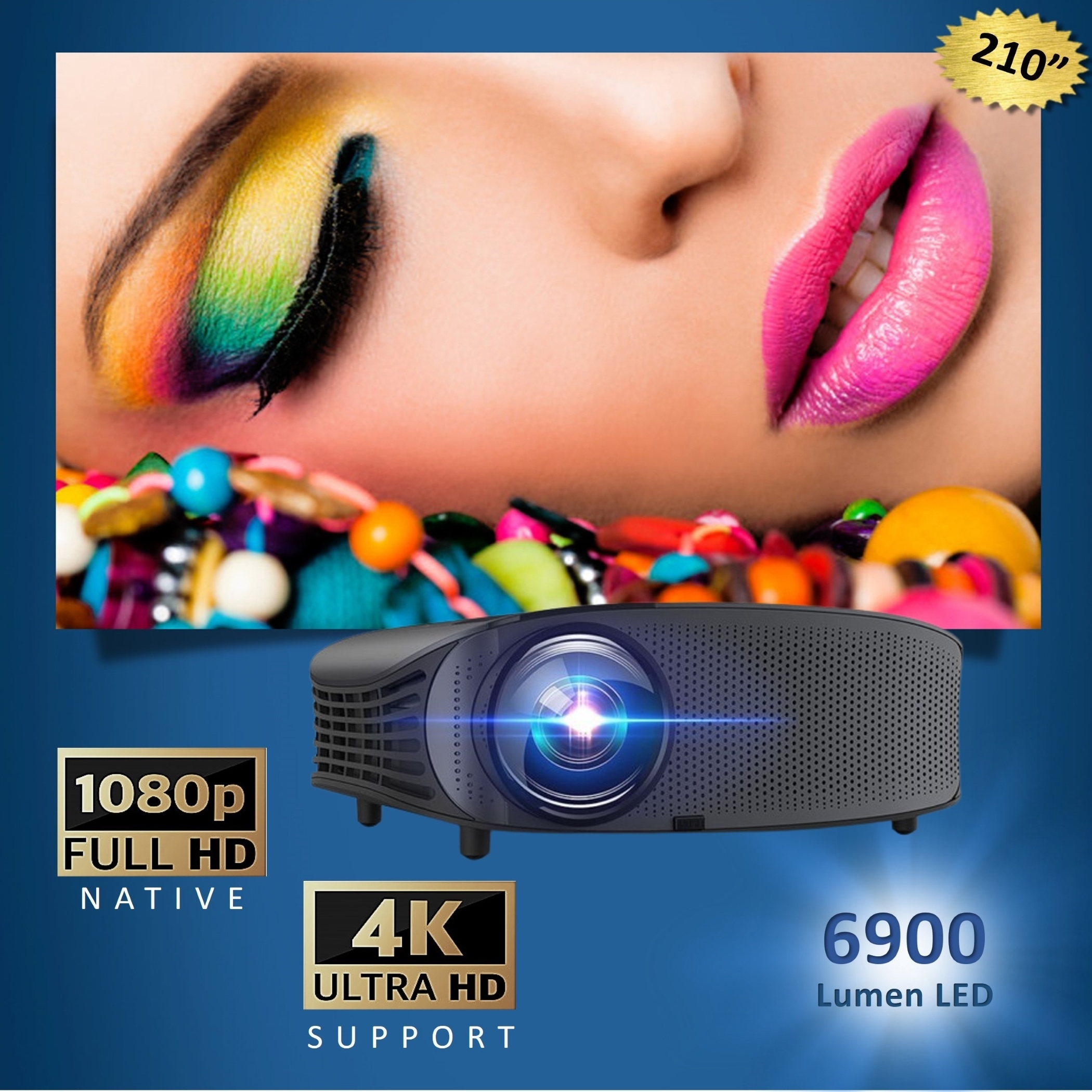 Egate O9 Fhd Projector Brightness: 6900 Lumens