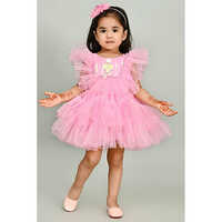 पार्टी पिंक फ्रॉक आयु समूह: 1-9 वर्ष