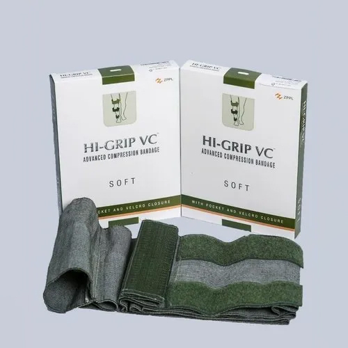 ग्रीन-ग्रे हाई-ग्रिप Vc कम्प्रेशन बैंडेज