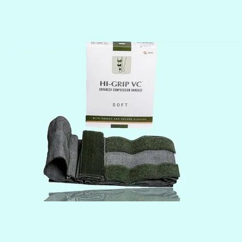 15Cm X 4M Hi Grip Vc Soft Advanced Compression Bandage - Color: Green-Grey