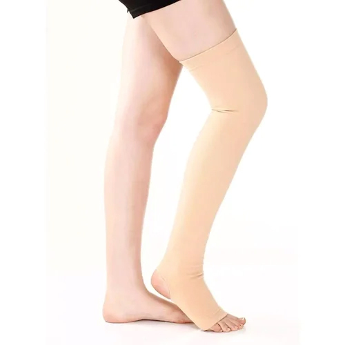 Ulcer Kit Below Knee Compression Stocking - Polyamide, Size S/m/l/xl, Beige | Breathable, Washable, High Elasticity